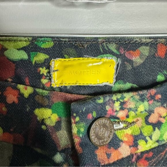 Women’s MOTHER Denim Size 25 The Looker The Magical Forest Floral Pants - Picture 4 of 8